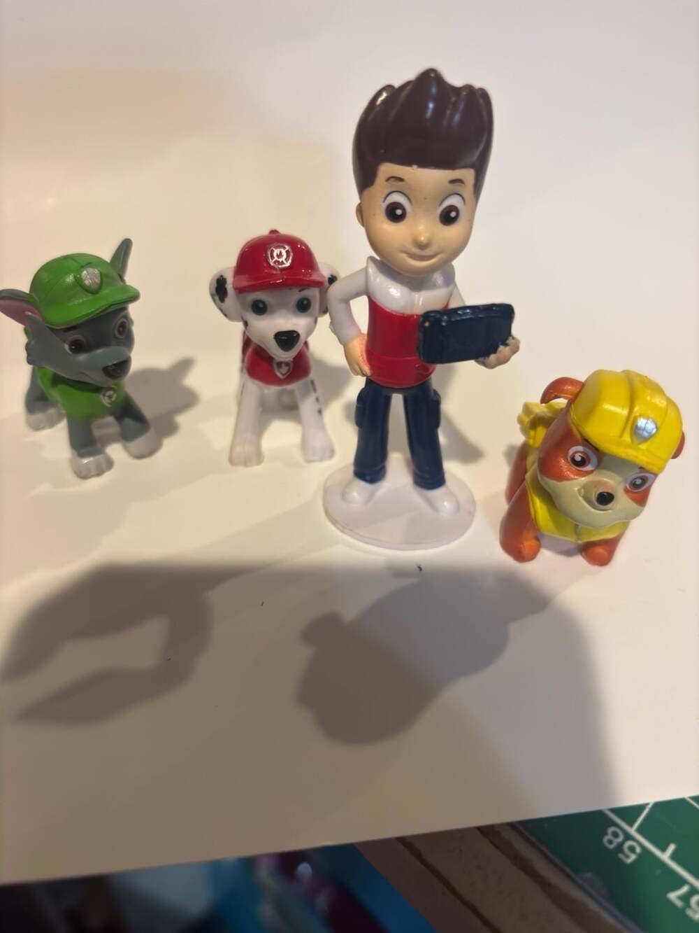 Paw Patrol Ryder, Marshall, Rubble, and Rocky Mini Figures Set